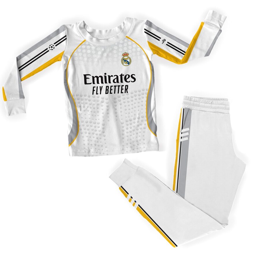 Pro Pijama Manga Larga Blanco Real Madrid Adulto